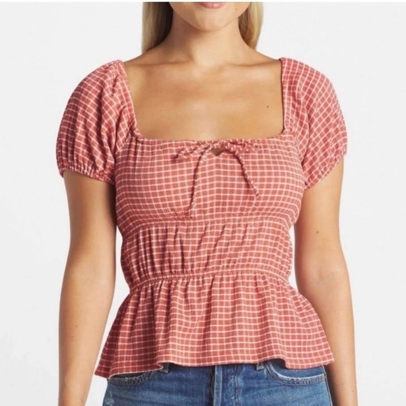 Madewell Tops - NWT Madewell Tiered Peplum Shirt | Size M